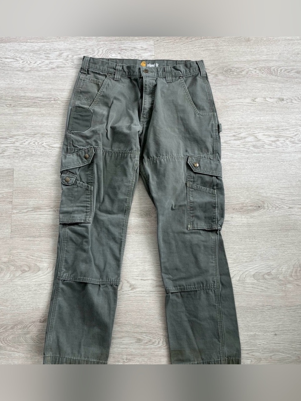 Carhartt Men's Dark Olive Green Cargo Pants